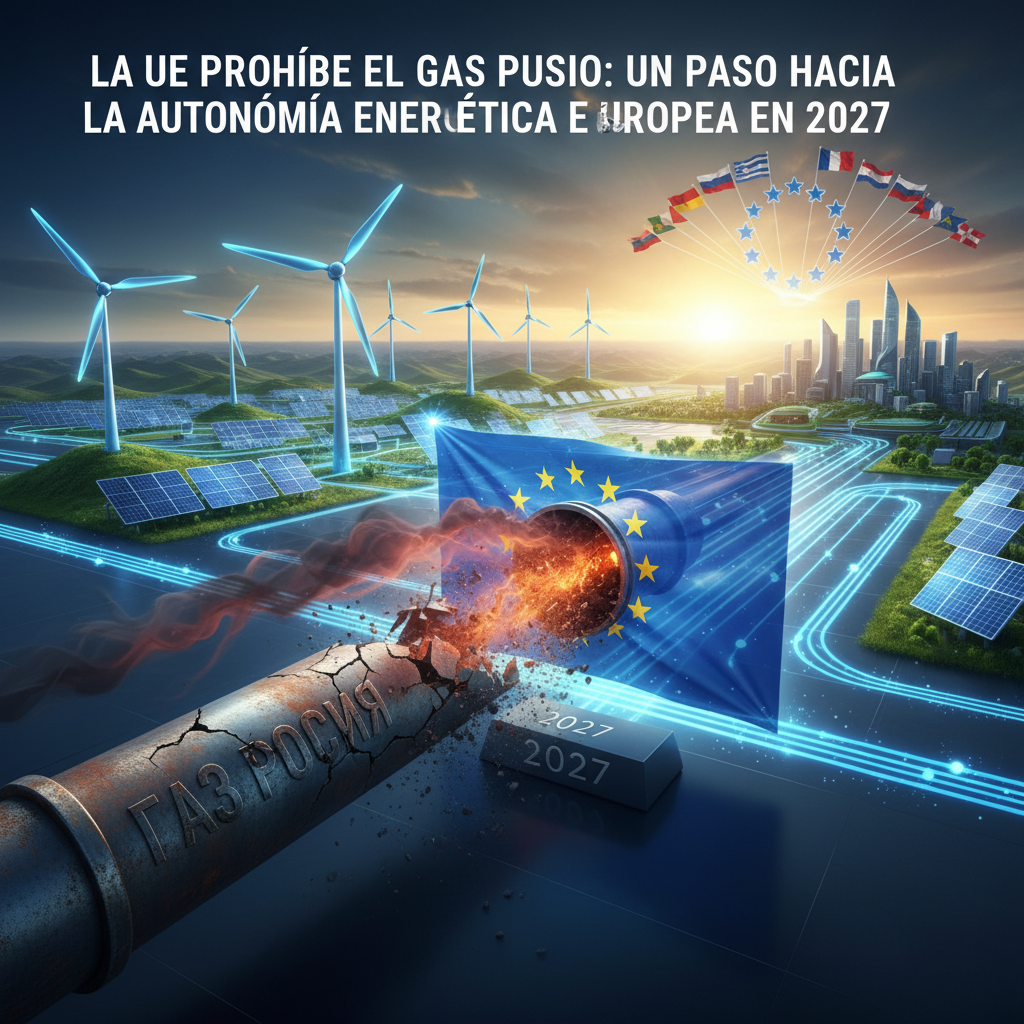 La UE prohíbe el gas ruso: Un paso hacia la autonomía energética europea en 2027