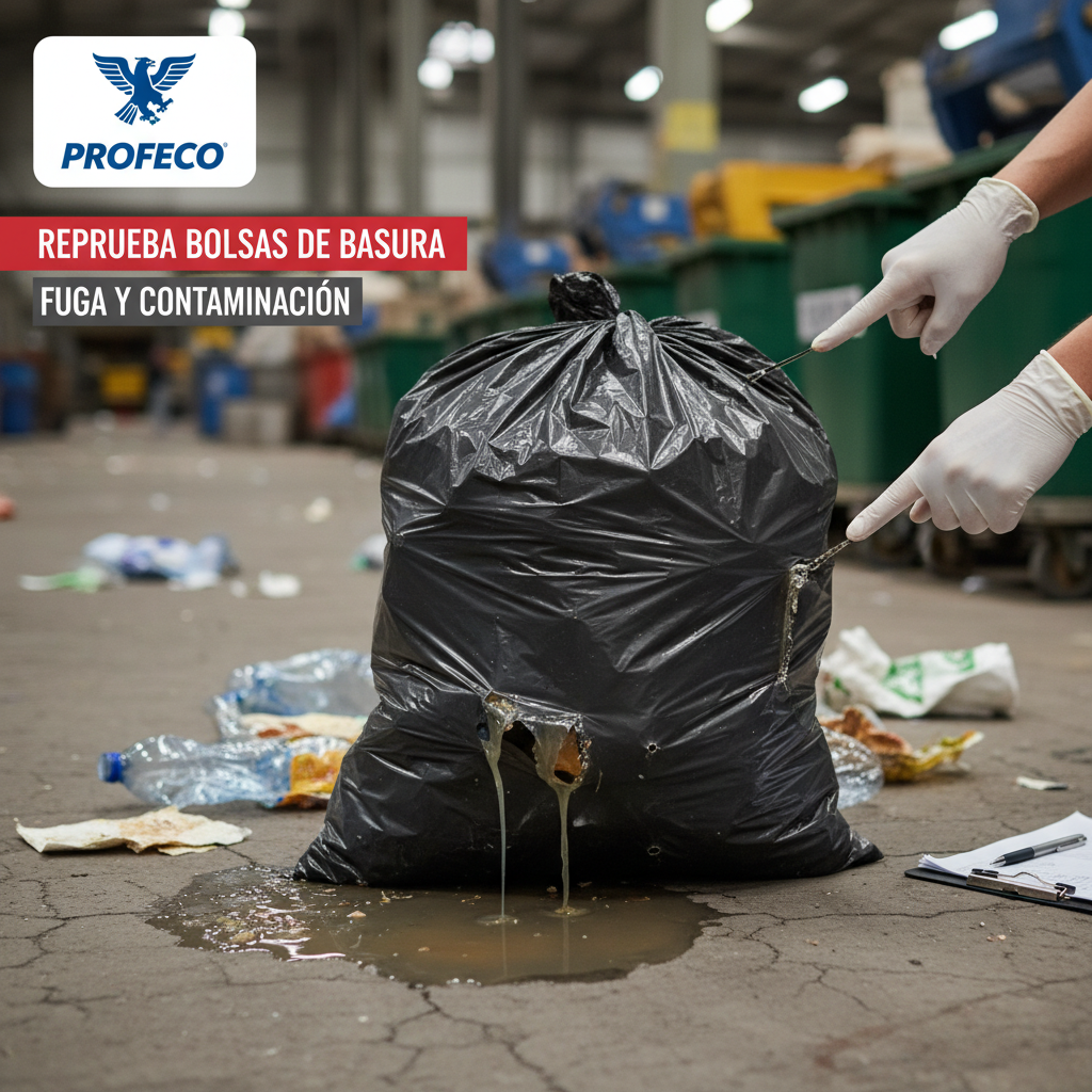 Profeco Reprueba Bolsas de Basura del Súper por Fugas y Contaminación