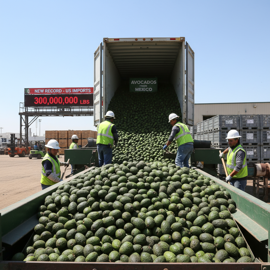 México Rompe Récord Histórico en el Envío de Aguacate a Estados Unidos