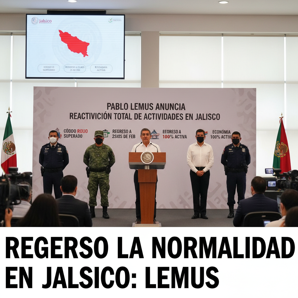 Jalisco Vuelve a la Normalidad: Pablo Lemus Anuncia Reactivación Total Tras Operativo de Seguridad