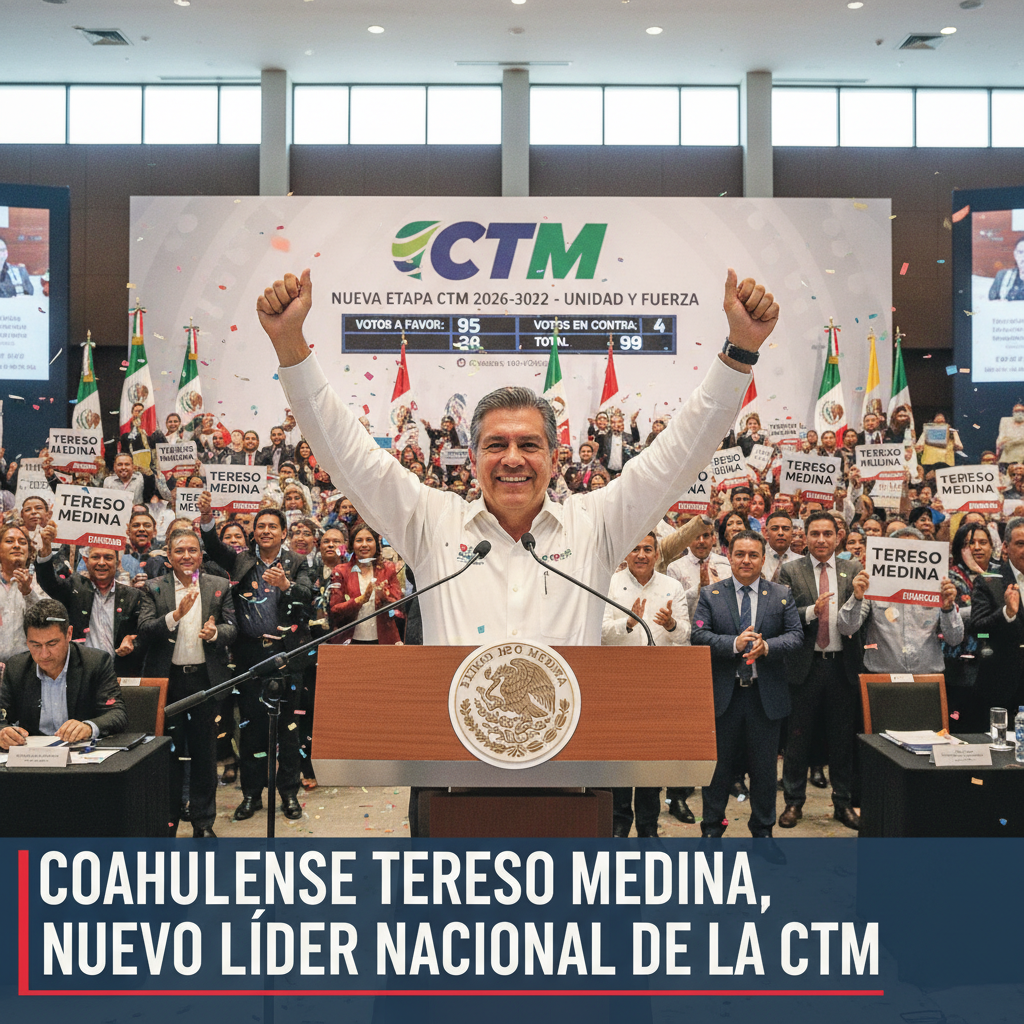 Tereso Medina, Coahuilense, Asume el Liderazgo Nacional de la CTM con Amplio Respaldo