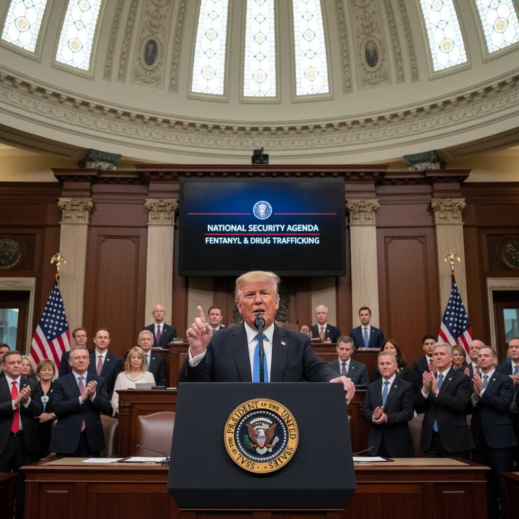 Trump eleva el combate al fentanilo a prioridad nacional y lo compara con un arma química