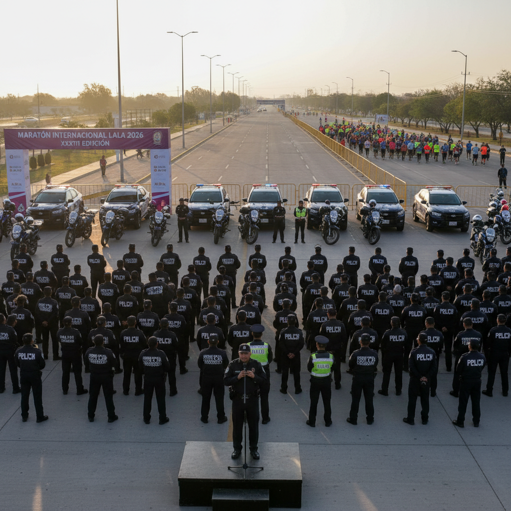 Gómez Palacio Blinda la Seguridad del Maratón Lala 2026 con un Despliegue de Casi 500 Elementos