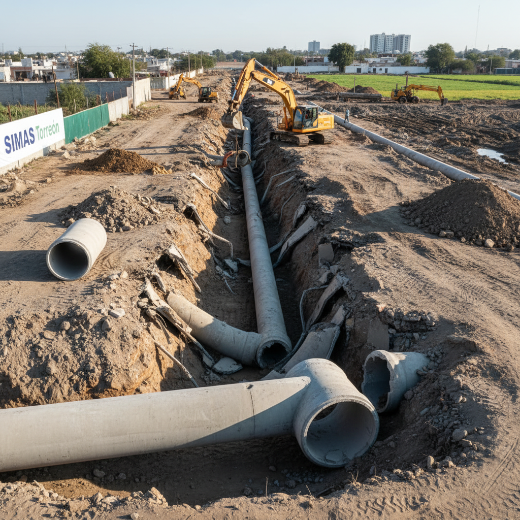 Simas Torreón Anuncia Inversión Millonaria para Rehabilitar Colectores Sanitarios Clave en la Ciudad