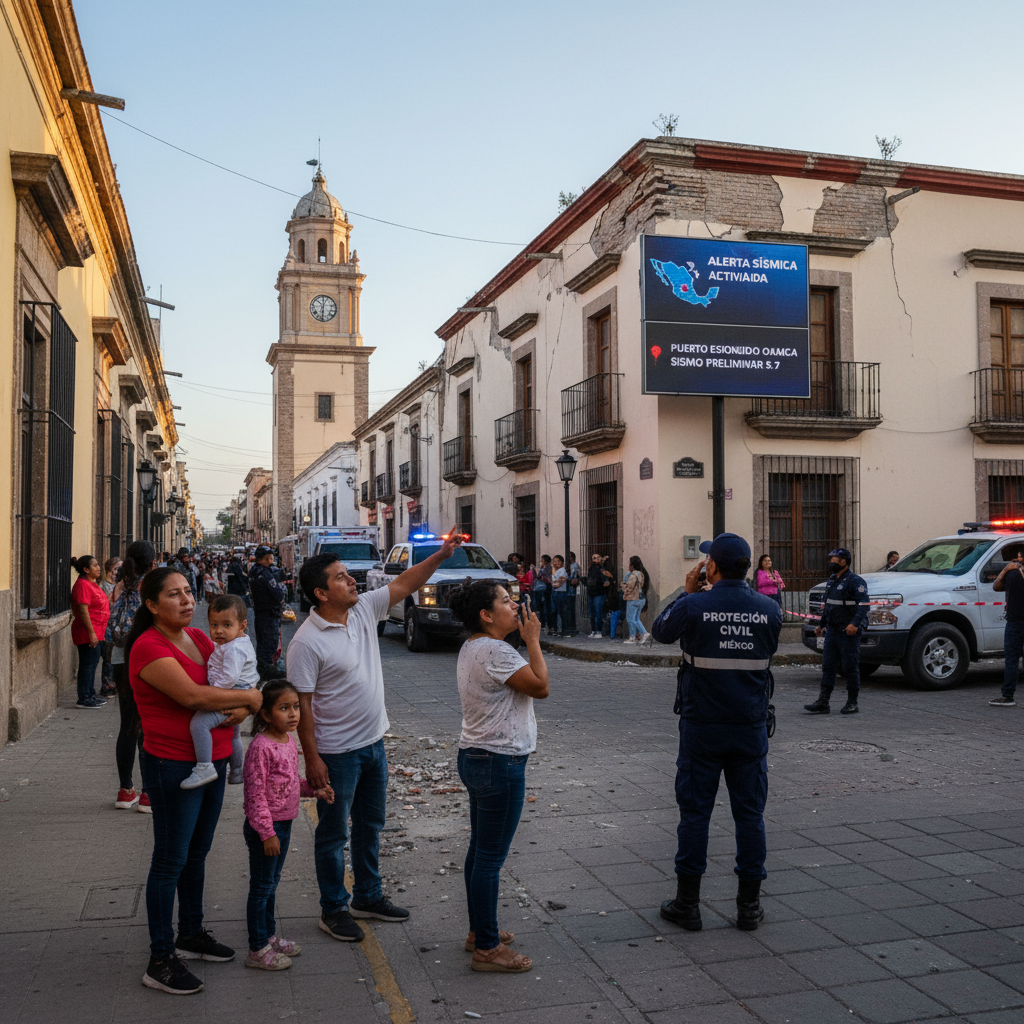 Fuerte Sismo de Magnitud 5.7 Sacude Puerto Escondido, Oaxaca y Activa Alerta Sísmica Nacional