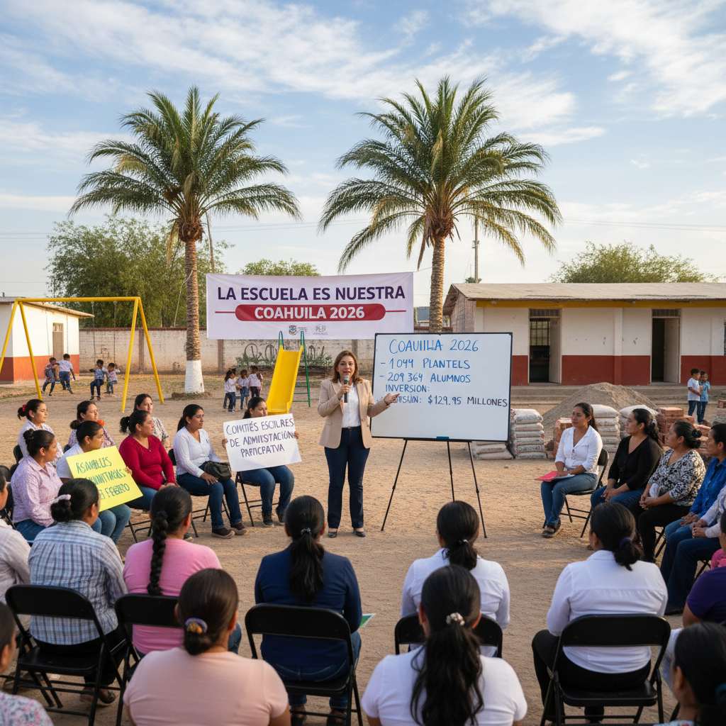 Coahuila Impulsa la Educación: Más de Mil Escuelas Beneficiadas con La Escuela es Nuestra en 2026