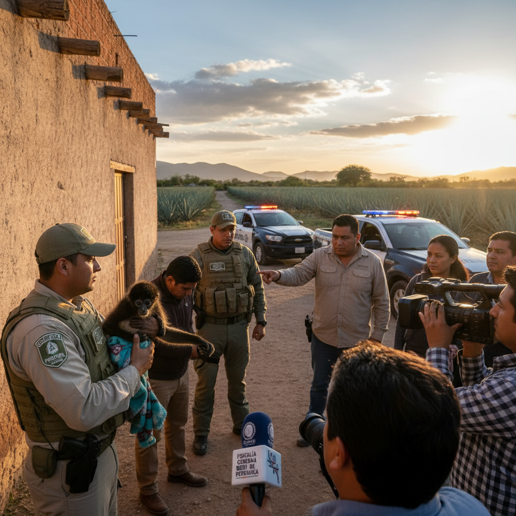 Profepa Presenta Denuncia Penal por Posesión Ilegal de Mono Araña en Ocotlán, Jalisco