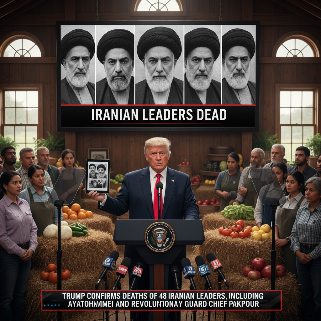Donald Trump Confirma la Muerte de 48 Líderes Iraníes, Incluyendo al Ayatolá Ali Jamenei y Mohamad Pakpour