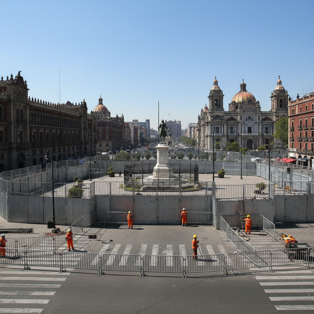 CDMX Se Prepara para el 8M: Amplio Refuerzo con Vallas en Puntos Clave del Centro Histórico