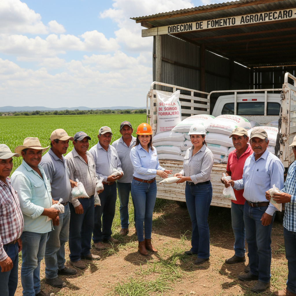 Jiménez, Coahuila: Arranca la Entrega de Semilla de Sorgo Forrajero para el Ciclo Primavera-Verano