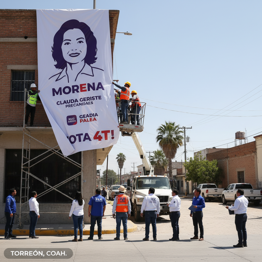 IEC Coahuila Ordena Retiro de Propaganda Electoral de Morena Tras Denuncia del PAN