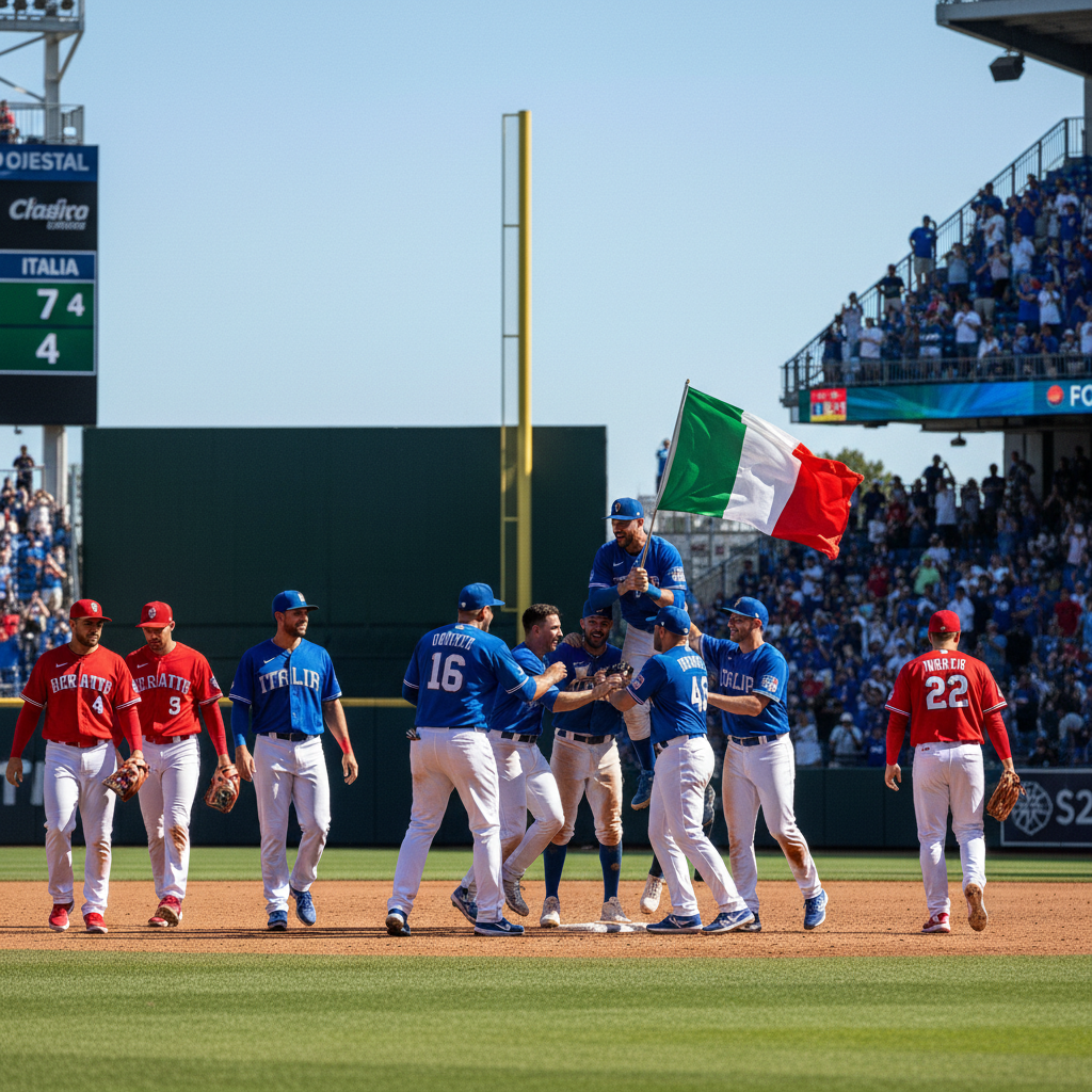 Italia Elimina a Gran Bretaña del Clásico Mundial de Béisbol 2026 con Victoria 7-4
