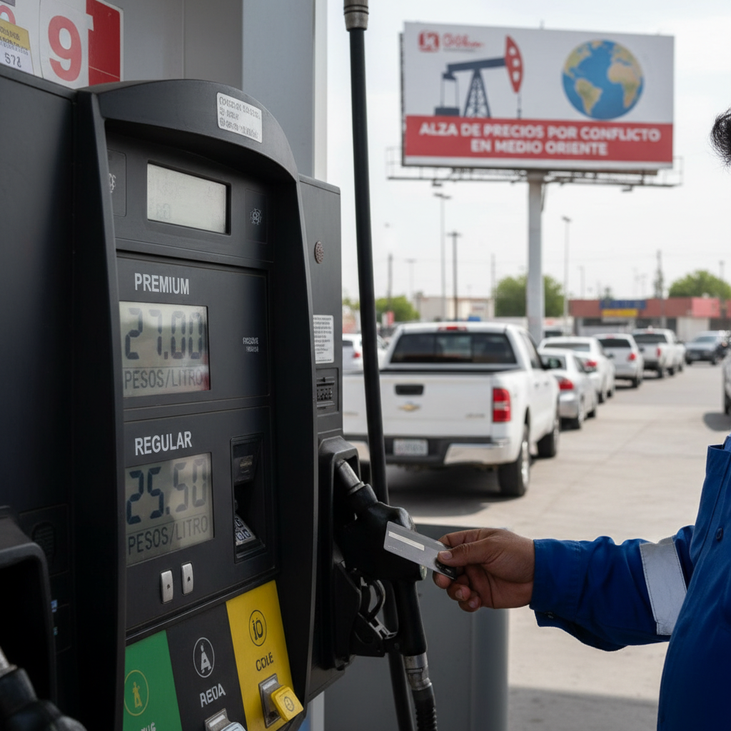 Alerta en Monclova: Precio de la Gasolina Podría Subir Hasta Dos Pesos por Conflicto en Medio Oriente
