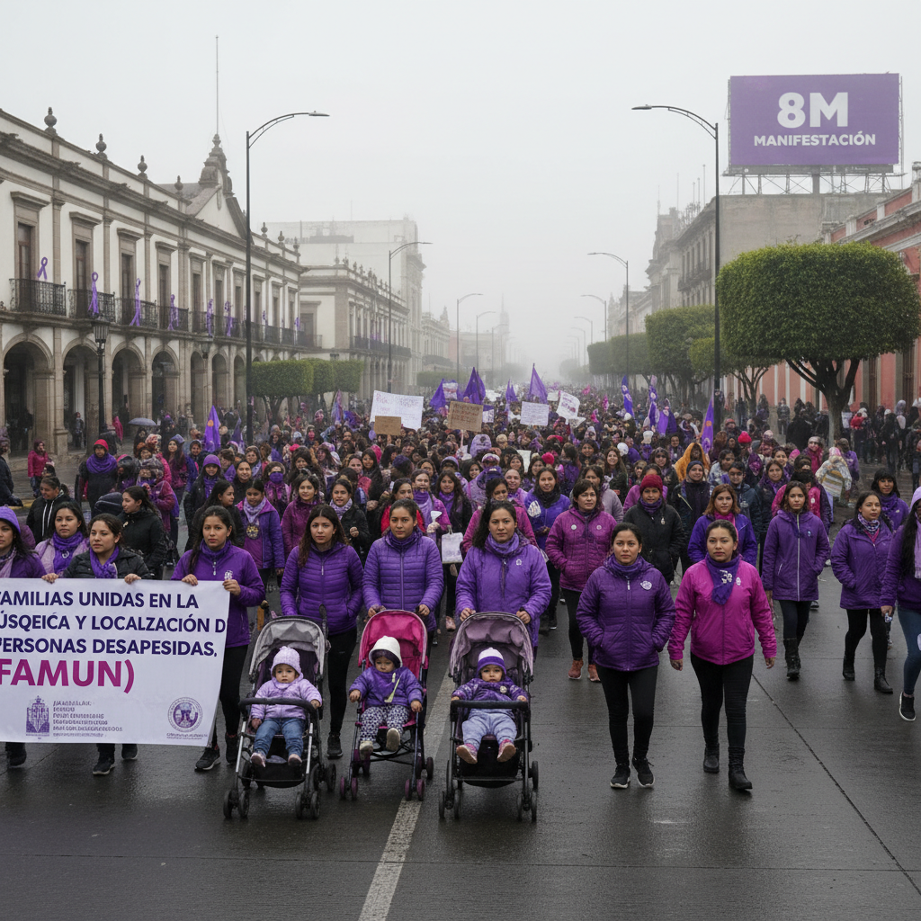 Piedras Negras se Tiñe de Morado: Cientos de Mujeres Participan en la Marcha del 8M 2026