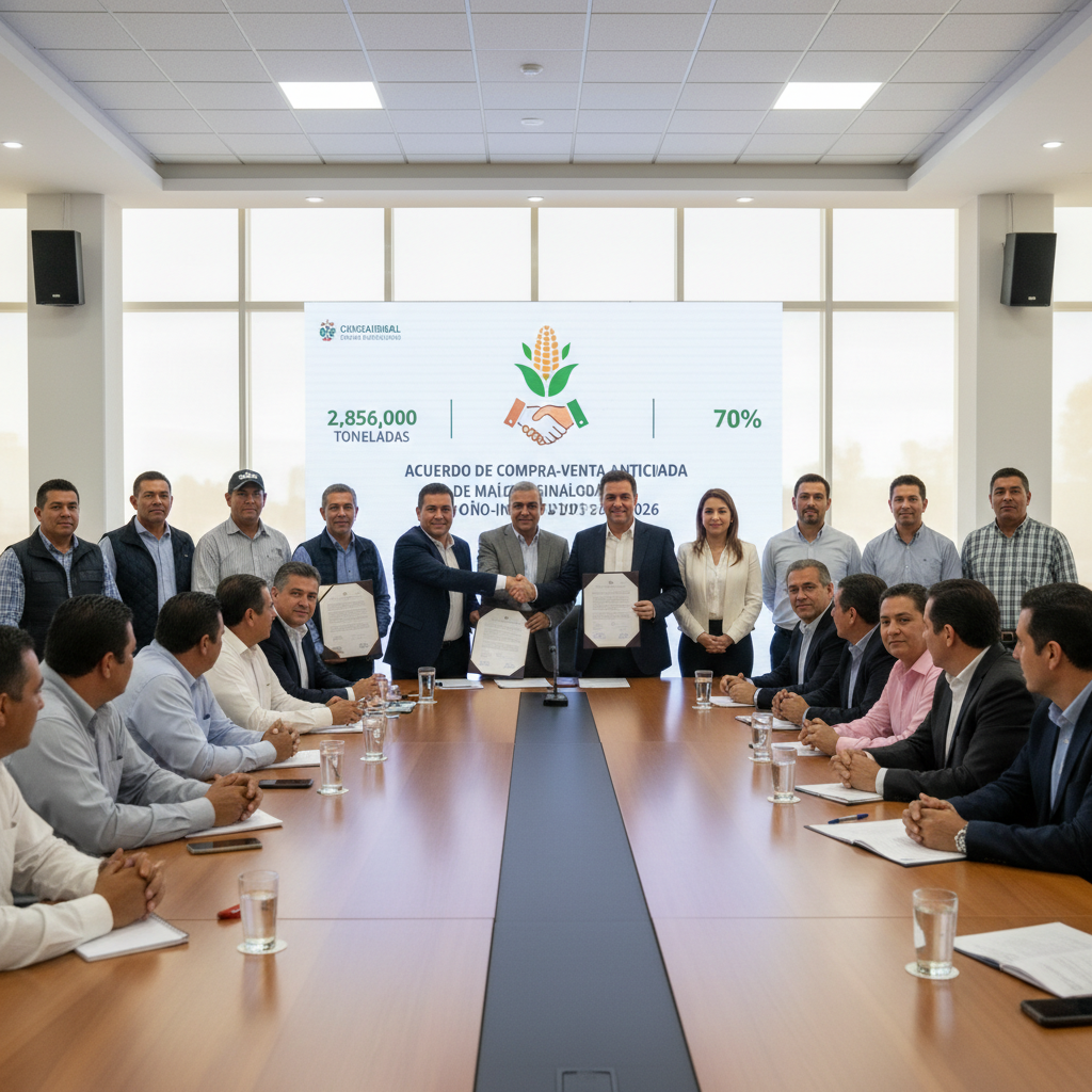 Acuerdo Histórico: Compras Anticipadas Aseguran el 70% del Maíz de Sinaloa