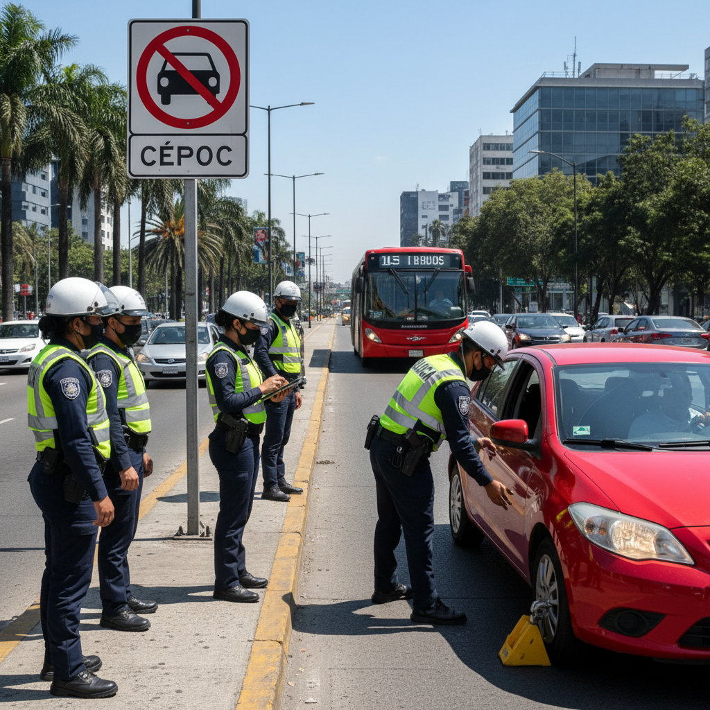 Operativos en CDMX: 16 Sancionados y 13 Motos al Corralón por Invasión del Carril del Metrobús