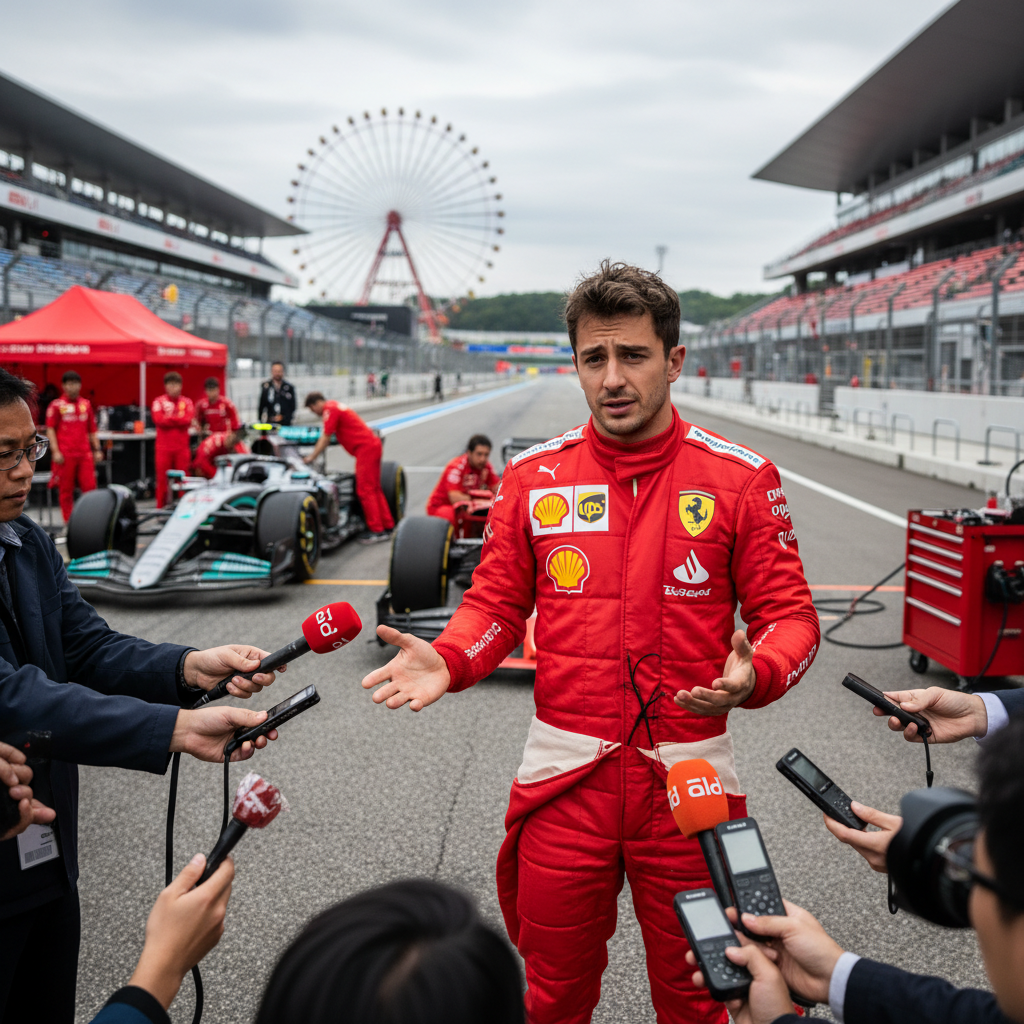 Leclerc Sincero: Ferrari Admite Gran Diferencia con Mercedes Antes del Gran Premio de Japón