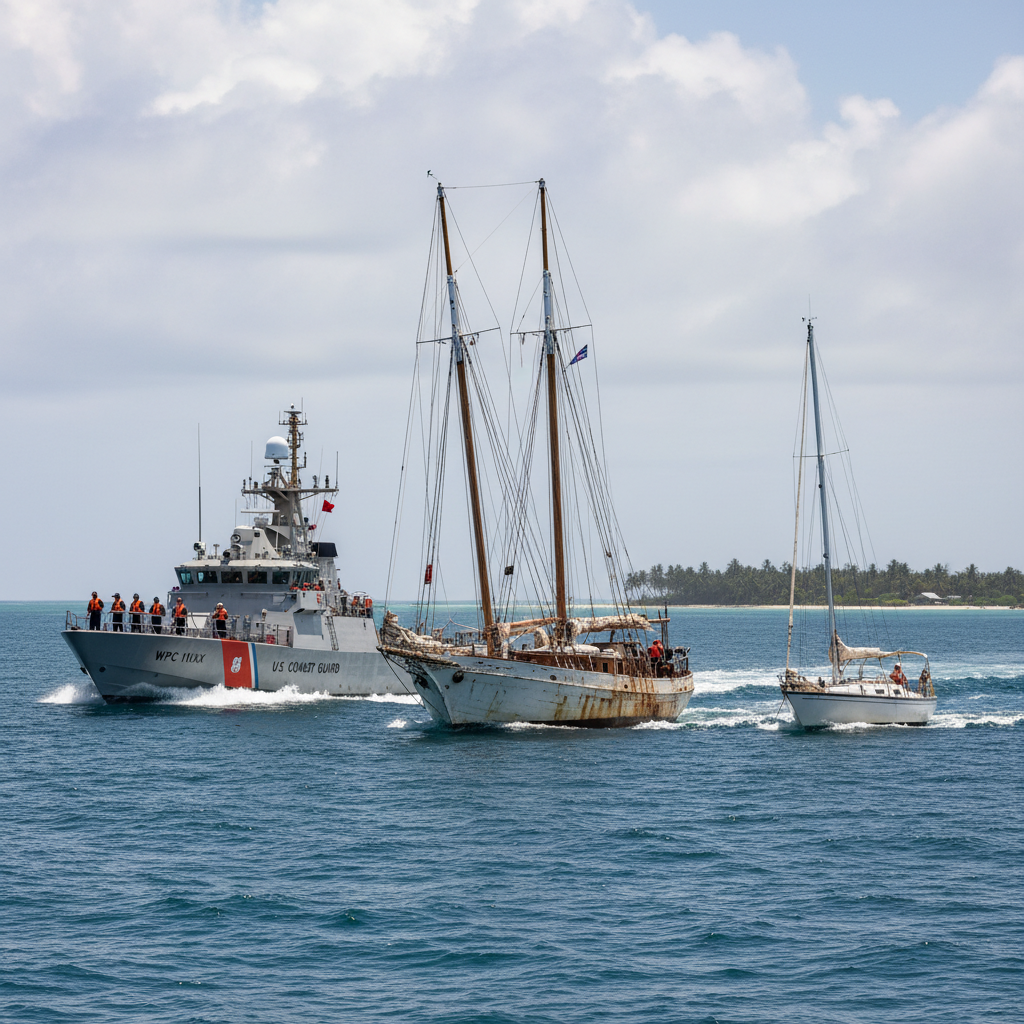 ¡Alivio en Alta Mar! Guardia Costera de EE. UU. Confirma Llegada Segura de Veleros Desaparecidos Rumbo a Cuba