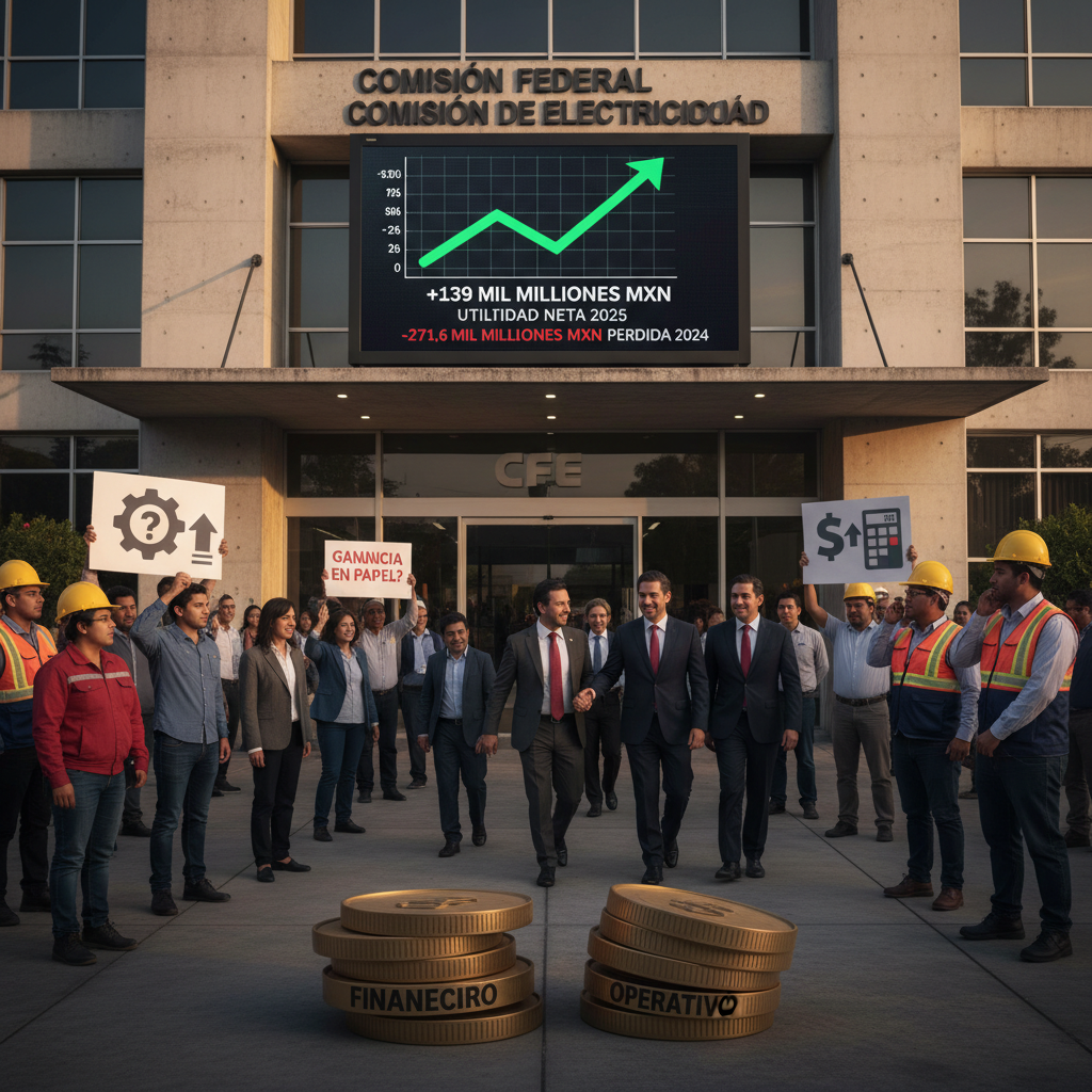 CFE logra histórica utilidad neta de 139 mil millones de pesos en 2025, impulsada por factores financieros
