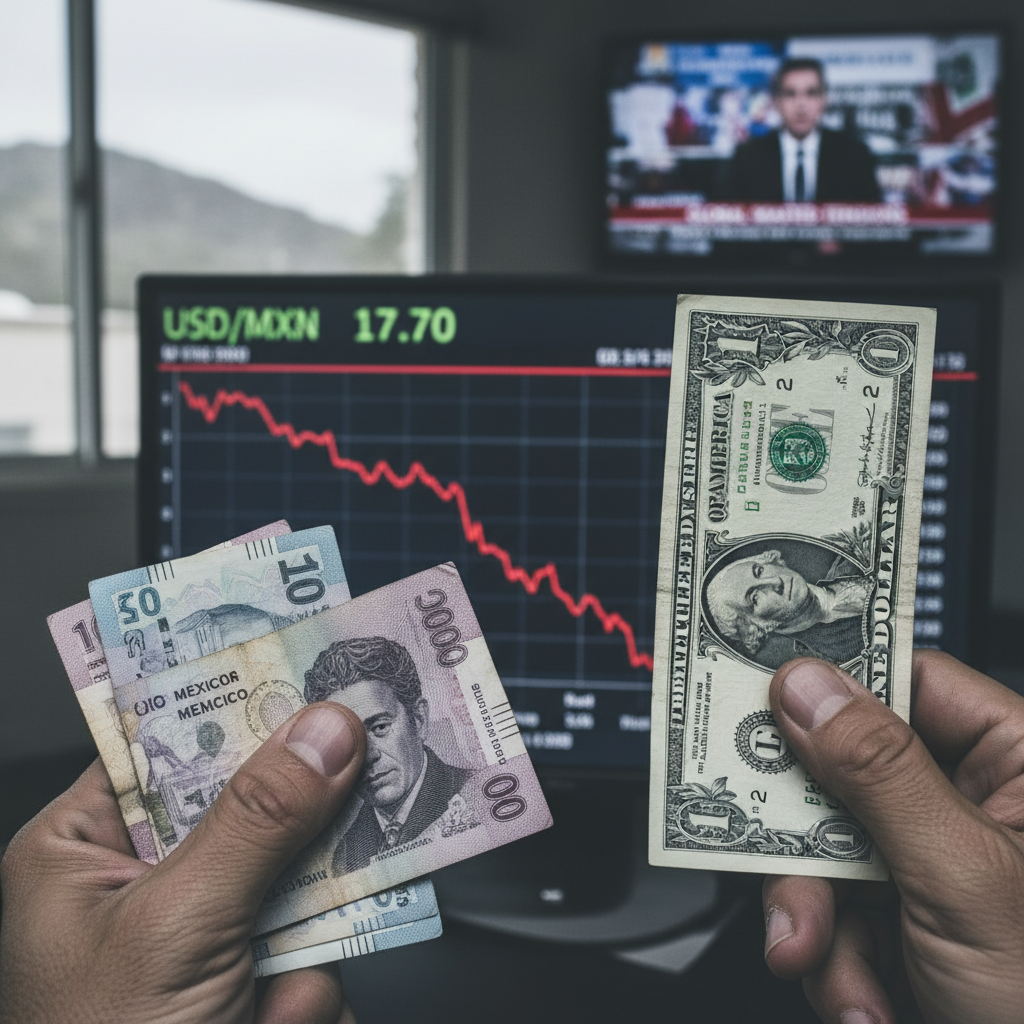 Alerta Económica: El Peso Mexicano se Desploma a 17.70 por Dólar este Martes 3 de Marzo