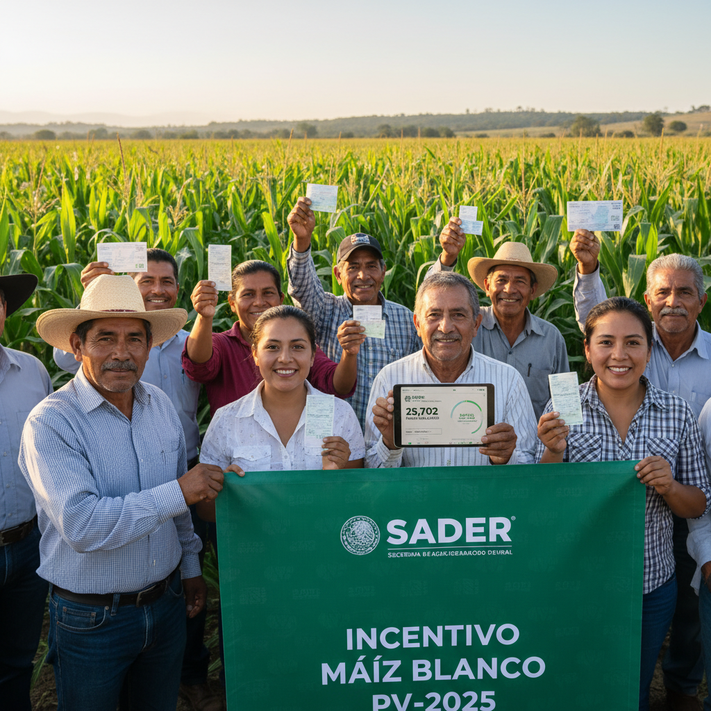 Sader Impulsa el Campo: Más de 25 Mil Pagos para el Incentivo a Maíz Blanco PV-2025