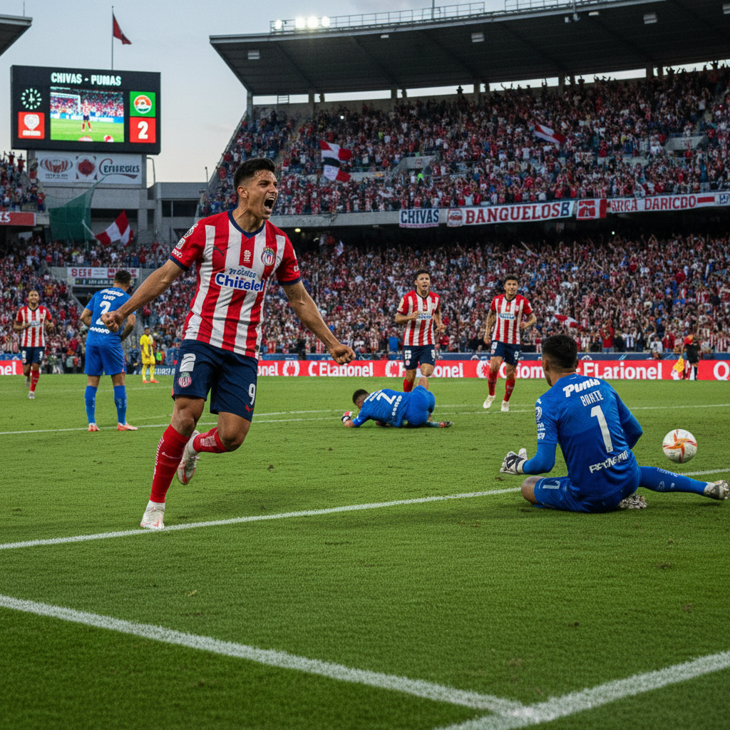 La ‘Hormiga’ González Salva a Chivas: Doblete Épico Contra Pumas en un Empate Agónico