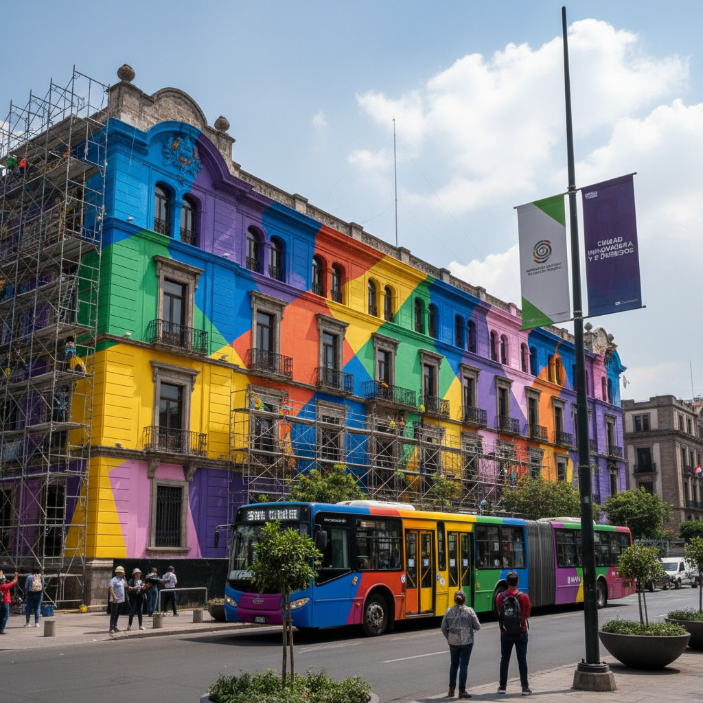 Impulso Urbano: Rehabilitación de Fachadas Transforma la Calzada de Tlalpan