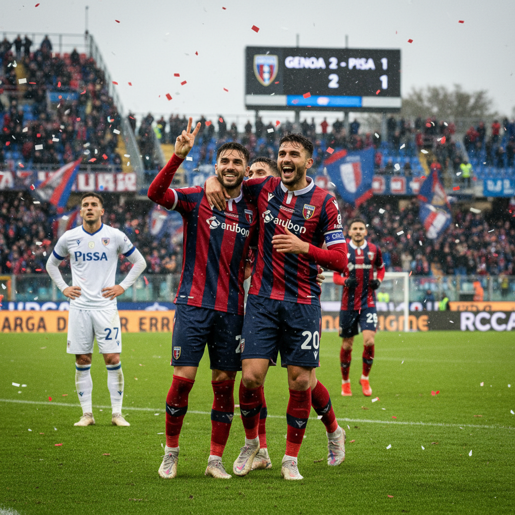 Johan Vásquez, capitán del Genoa, lidera una victoria clave para la permanencia en la Serie A
