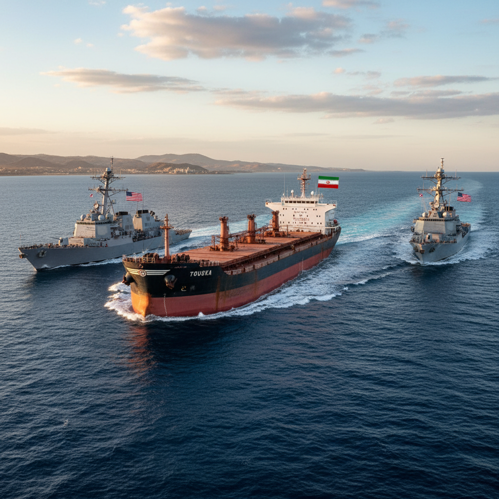Estados Unidos Intercepta Carguero Iraní Touska en el Golfo de Omán Tras Intento de Evasión