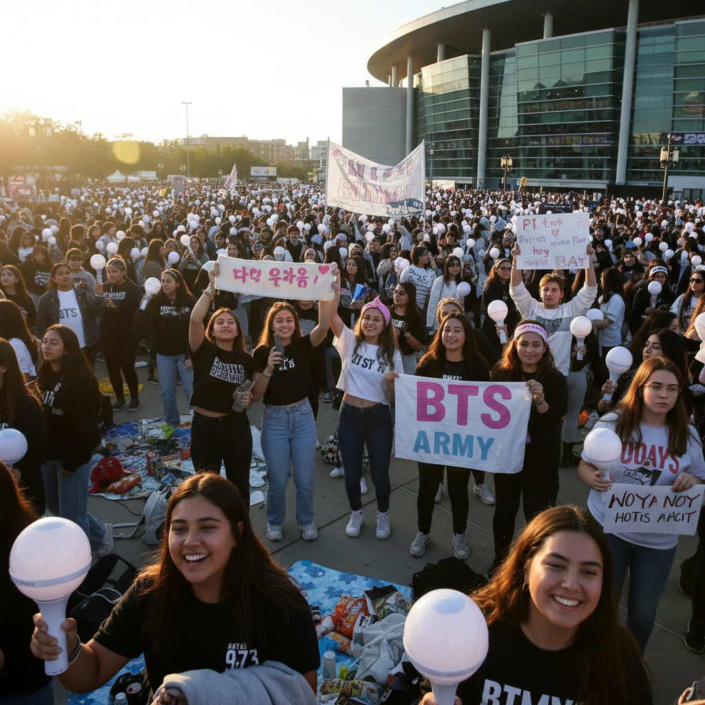 La espera de los fans de BTS: entre bailes y emoción antes del gran concierto