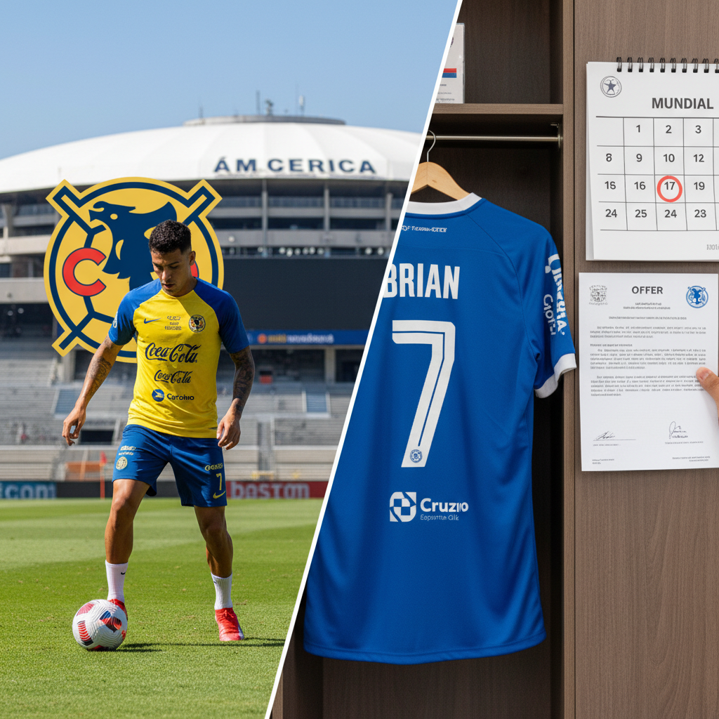 ¡Bomba en Coapa! América analiza millonaria oferta de Brasil por Brian Rodríguez