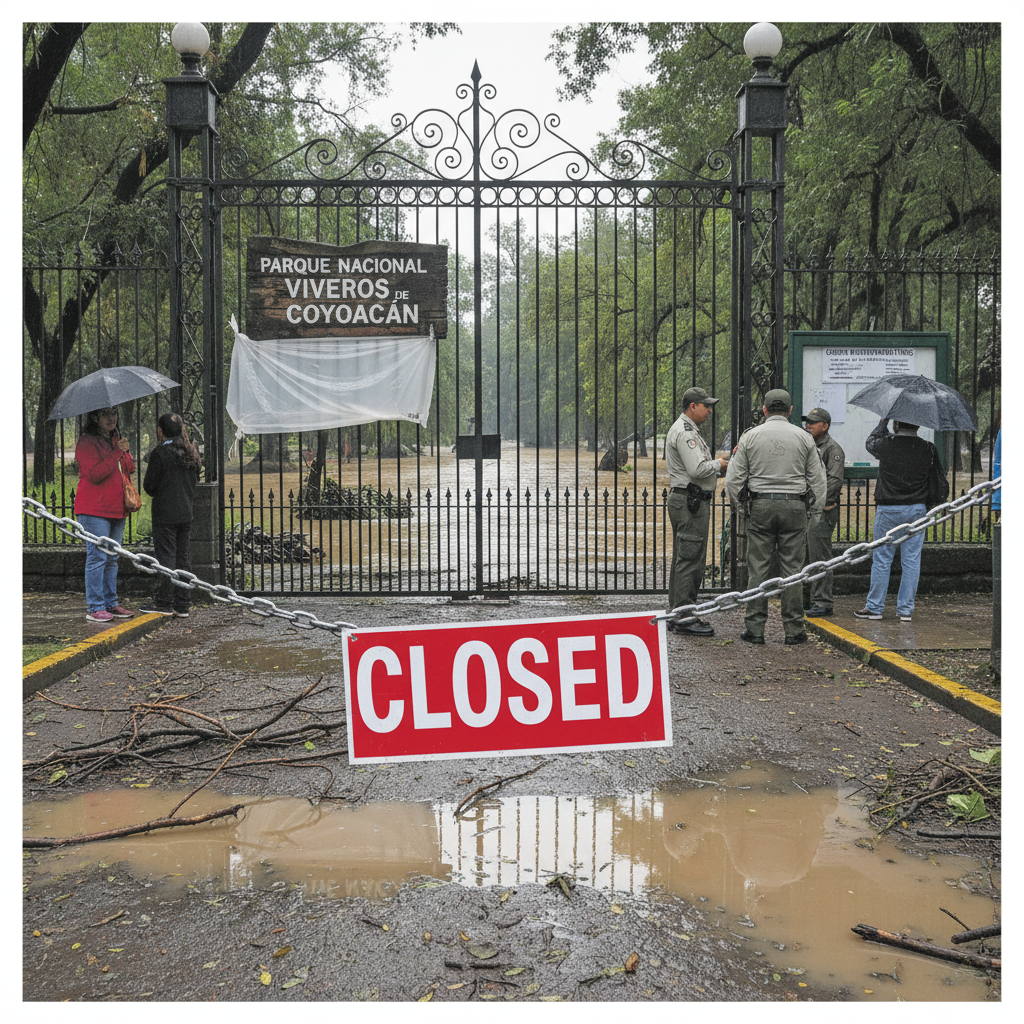Semarnat anuncia cierre temporal del Parque Nacional Viveros de Coyoacán tras intensas lluvias