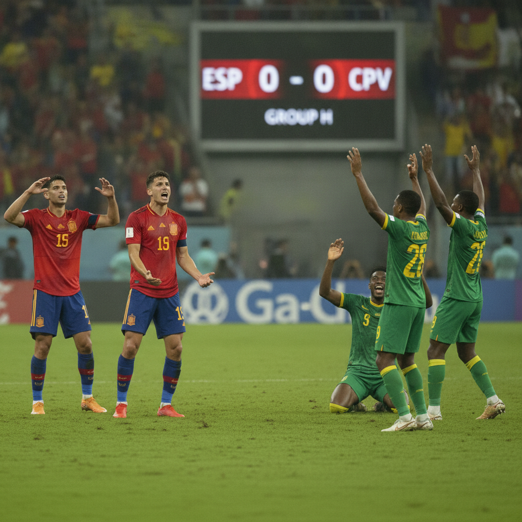 ¡Impacto en el Mundial! Cabo Verde Consigue un Empate Inesperado Frente a España