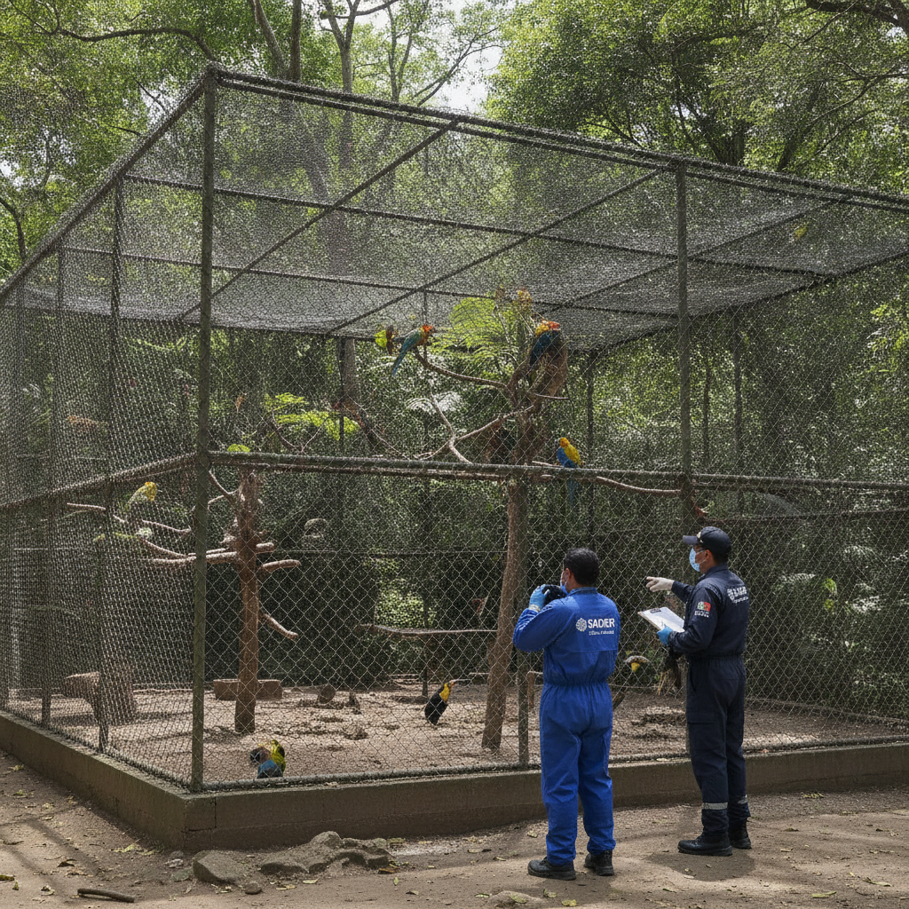 Sader Confirma: Casos de Influenza Aviar IAH7 en ZooMAT de Chiapas No Afectan Avicultura Comercial