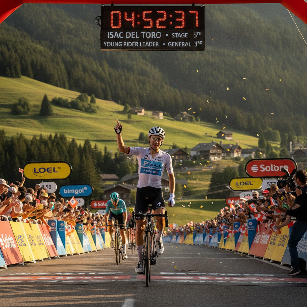 Isaac del Toro Brilla en el Penúltimo Día del Tour de Francia: Clasificación y Desempeño