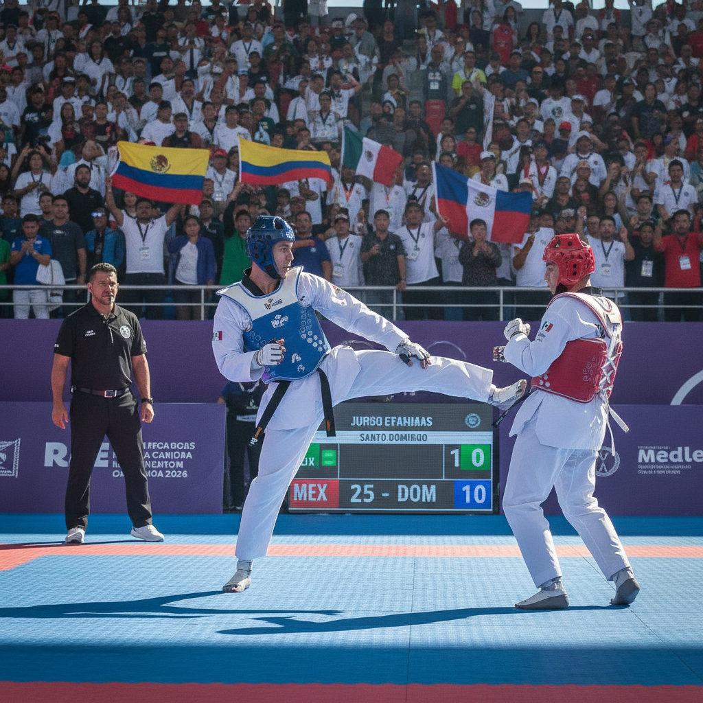 Íker Casas Conquista Oro Impecable en Taekwondo en Santo Domingo 2026