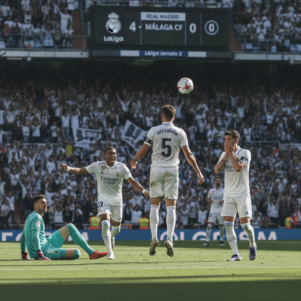 Real Madrid de Mourinho Golea 4-0 al Málaga CF en el Estadio Santiago Bernabéu