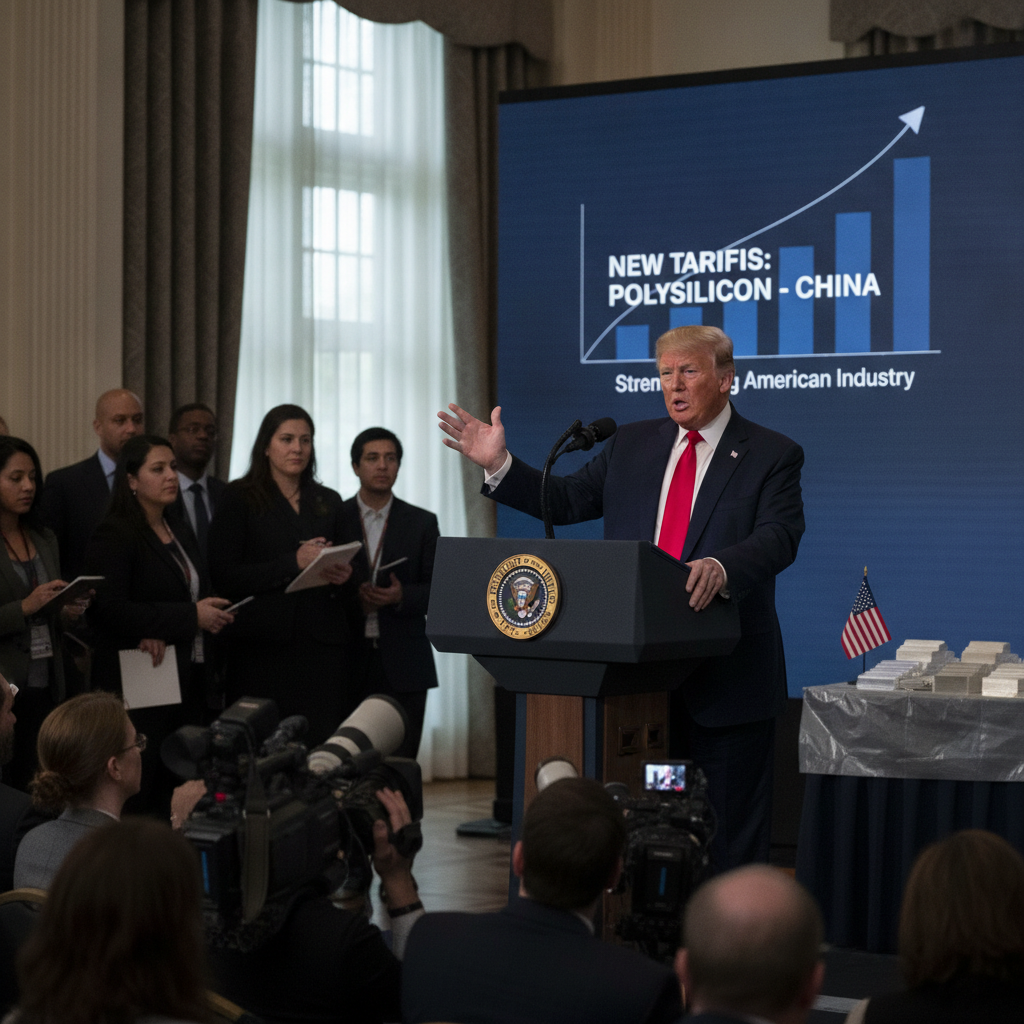 Trump Impone Arancel del 15% al Polisilicio: Impacto en el Mercado Dominado por China