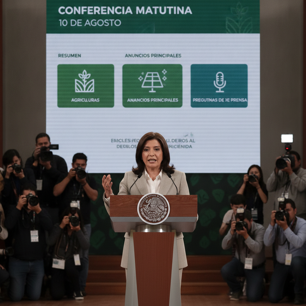 Detalles de la Conferencia Matutina de Claudia Sheinbaum del 10 de Agosto de 2026: Temas Clave y Anuncios
