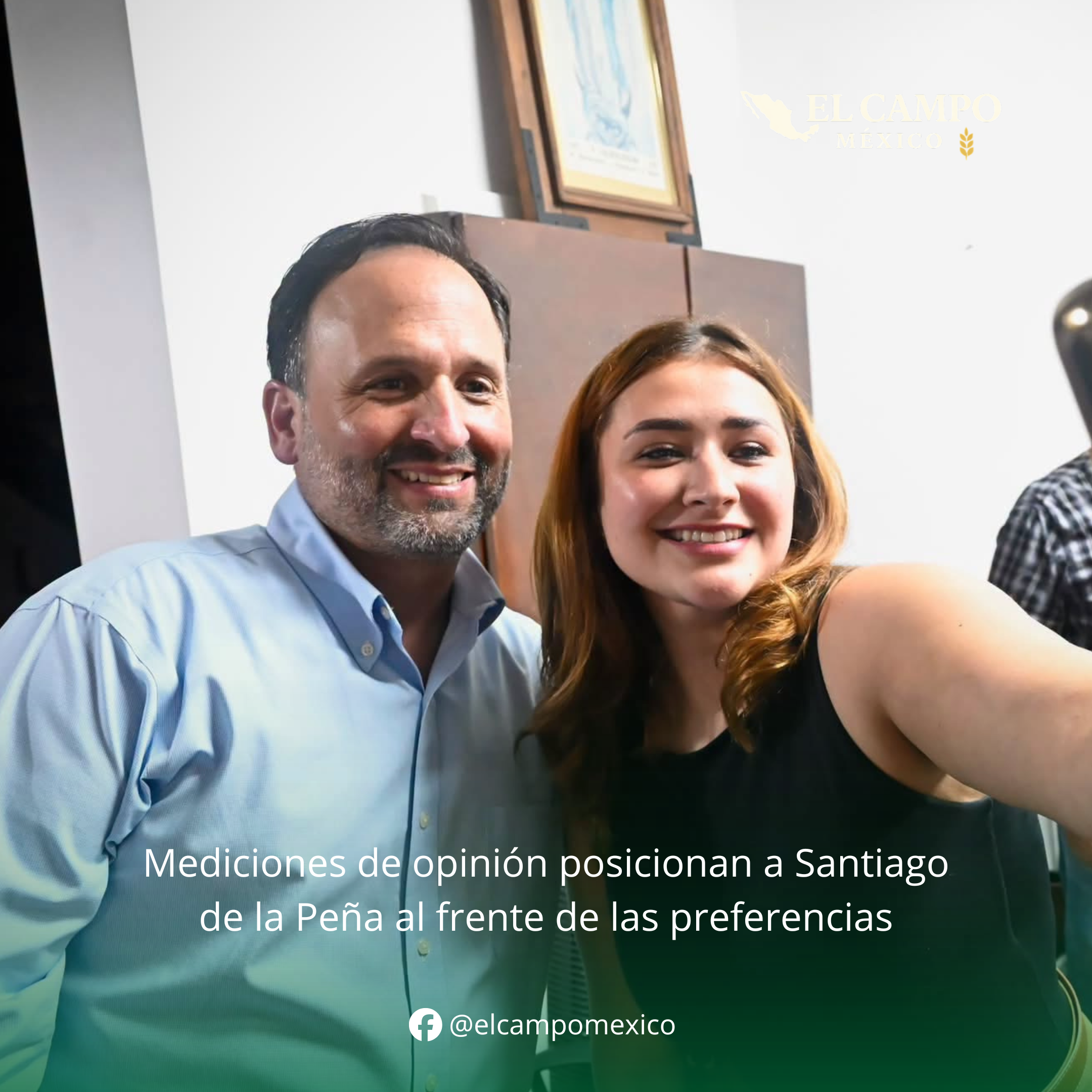 Mediciones de opinión posicionan a Santiago de la Peña al frente de las preferencias