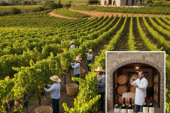 producción uva vino México